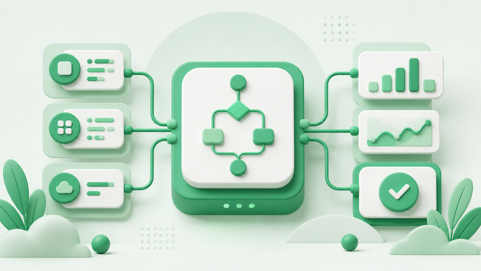 Phazle automation hub connecting workstreams and progress signals.